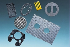 Parts Cut Out of Aerospace Materials