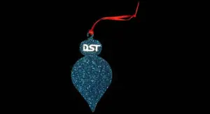 Custom Blue Christmas Bulb Ornament